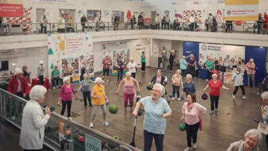 Seniors engaging in wellness activities at Young at Heart Expo 2025 in Abbotsford