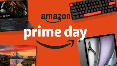 Early Prime Day Tech Deals 2025 featuring top Amazon gadgets like a gaming laptop, tablet, and smart accessories