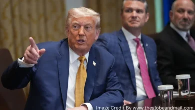 Trump at press briefing announcing copper import tariff policy