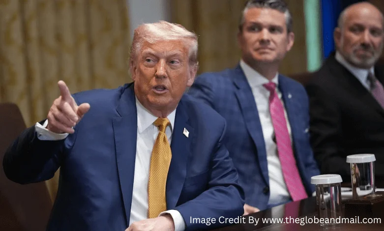 Trump at press briefing announcing copper import tariff policy