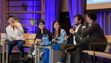 Speakers from Canada and Asia sharing insights at EXNW 2025 storytelling summit in Vancouver