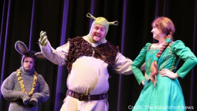 “Fraser Valley Stage cast performing Shrek the Musical in Abbotsford during CLEO-nominated production”