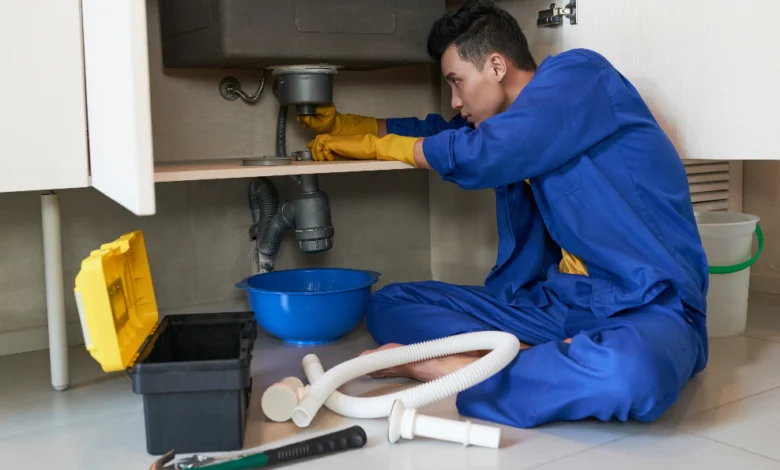 plumber near me fixing kitchen sink pipe leakage under cabinet