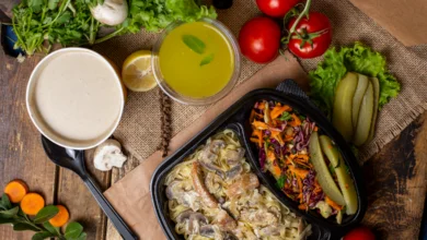 high-protein budget meals in Canada featuring affordable weekly meal prep with pasta vegetables soup and salad