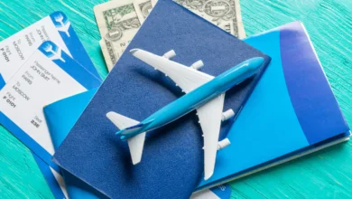 Travel documents and airplane representing Airtours International Airways and charter aviation history