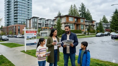 Family comparing condos, townhouses, and detached homes in Metro Vancouver
