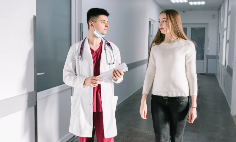 Urgent Care vs ER vs Walk-In Clinic in Canada healthcare consultation between doctor and patient